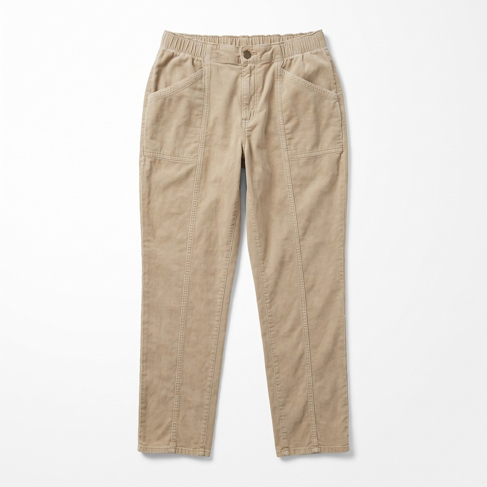 Old Navy L Tan Pull On Elastic Waist Pants Womens Casual Boho Utility
